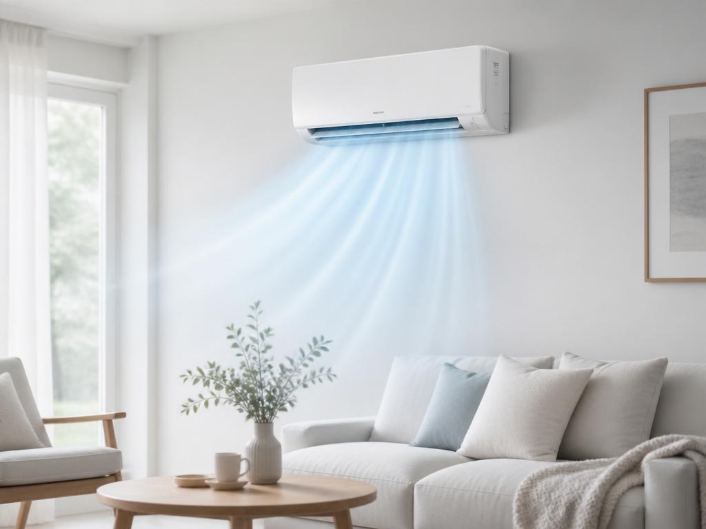 TCL Elite airco koelt razendsnel een moderne woonkamer